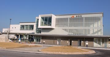 JR東海幸田・岡崎間新駅(相見駅)外壁光触媒工事