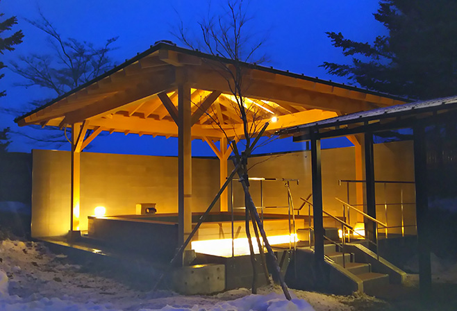 裏磐梯グランデコ東急ホテル露天風呂新設工事